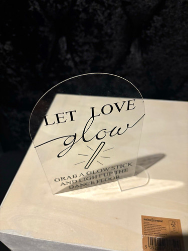 Clear acrylic wedding sign - acrylic,