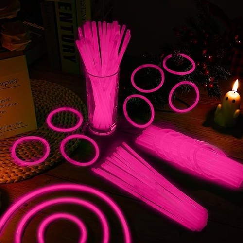 Pink glow sticks party - glow, 8"