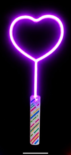 Heart love glow stick neon - love,
