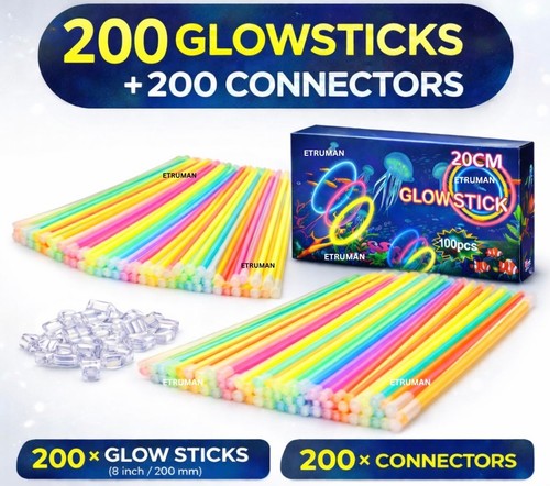 Glow sticks bracelets - 8",