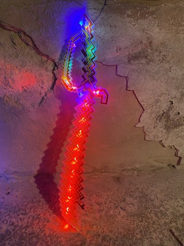 Glow stick sword with - glow,